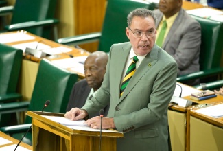 Minister of Science, Energy, Telecommunications and Transport, Hon. Daryl Vaz, makes his contribution to the 2024 Sectoral Debate in the House of Representatives on Tuesday (June 4).

