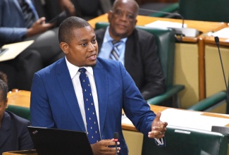 Minister of Agriculture, Fisheries and Mining, Hon. Floyd Green, makes a statement in the House of Representatives on Tuesday (July 16).

