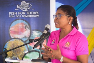 Project Manager, Promoting Community-Based Climate Resilience in the Fisheries Sector Project,  Selena Ledgister.

