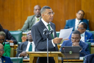 Prime Minister, Dr. the Most Hon. Andrew Holness, speaks in the 2025/26 Budget Debate in the House of Representatives on March 20.

