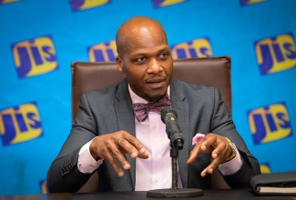Permanent Secretary in the Ministry of Legal and Constitutional Affairs, Wayne O. Robertson, speaking in a recent JIS Think Tank at the agency’s Television Department at 5-9 South Odeon Avenue, Kingston.

