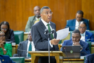 Prime Minister, Dr. the Most Hon. Andrew Holness,  makes his contribution to the 2025/2026 Budget Debate in the House of Representatives, on March 20.

