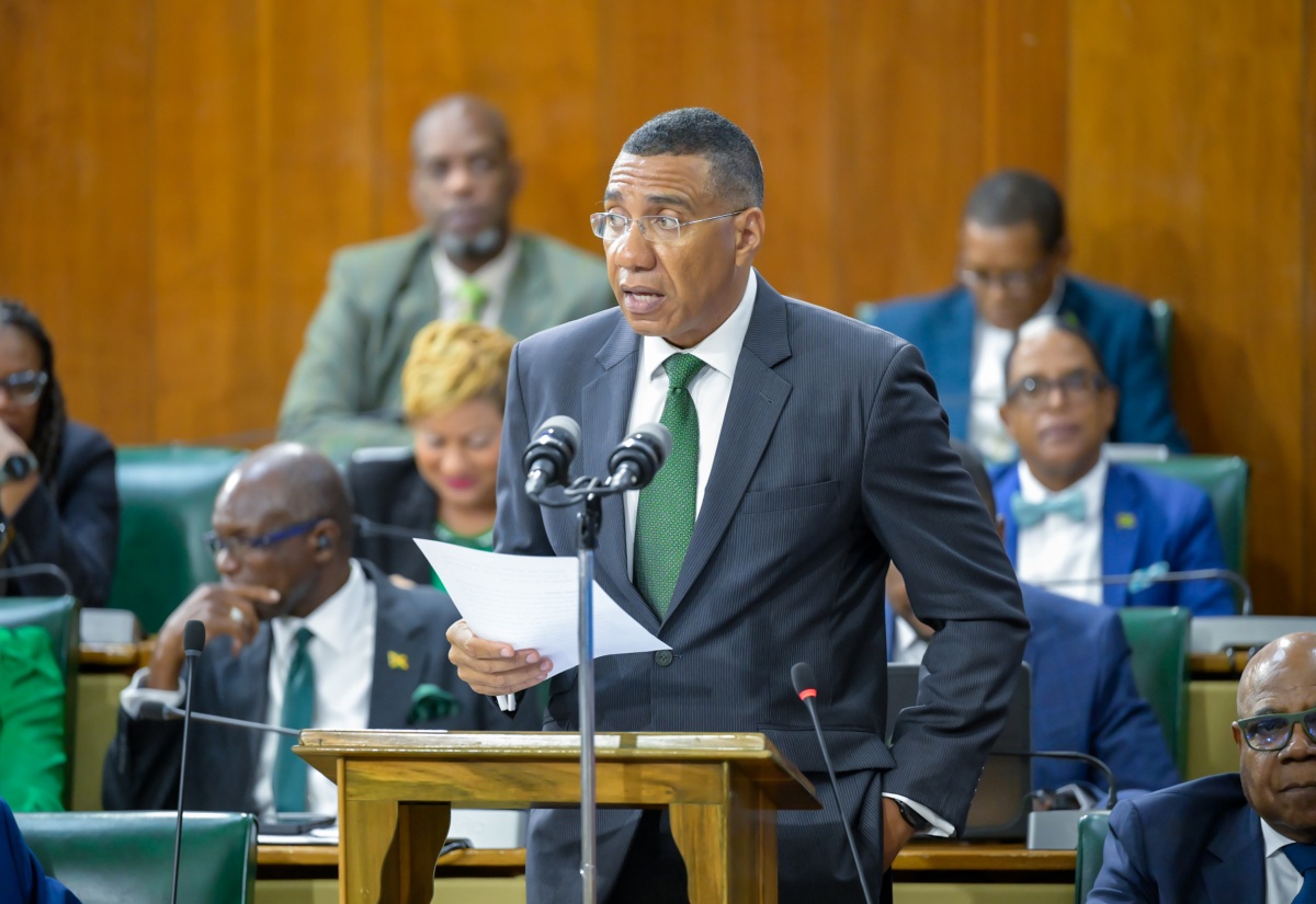 Prime Minister, Dr. the Most Hon. Andrew Holness, makes his presentation in the 2025/2026 Budget Debate in the House of Representatives on March 20.

