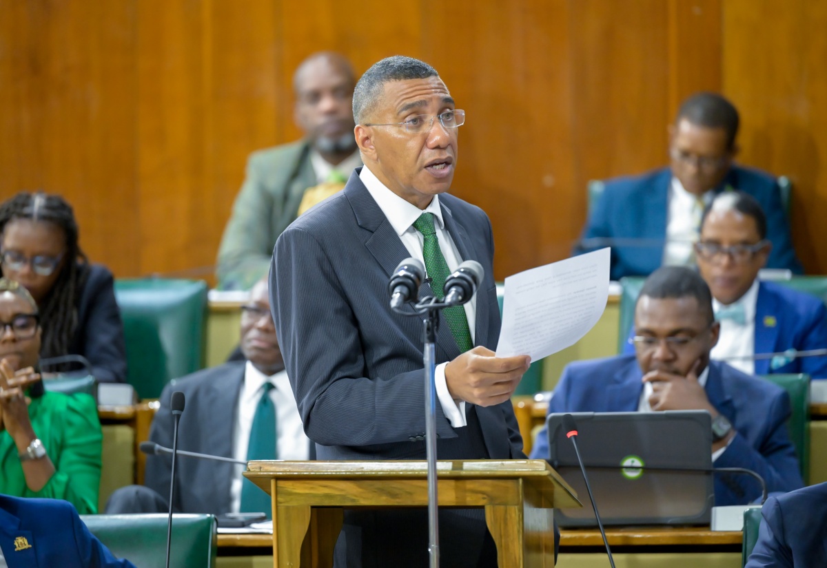 Prime Minister, Dr. the Most Hon. Andrew Holness, makes his contribution to the 2025/2026 Budget Debate in the House of Representatives, recently.

