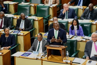 Minister of Labour and Social Security, Hon. Pearnel Charles Jr., makes his contribution to the 2025/26 Sectoral Debate in the House of Representatives on Tuesday (May 13). 

