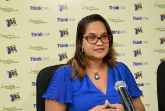 President of the St. James Chapter of the Lay Magistrates Association of Jamaica, Suzette Ramdanie-Linton, addresses a Jamaica Information Service (JIS) Think Tank, held at the agency’s Montego Bay Regional office, on June 10.

