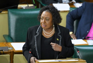 Minister of Culture, Gender, Entertainment and Sport, Hon. Olivia Grange, delivers her 2025/26 Sectoral Debate presentation in the House of Representatives on Tuesday (June 24).