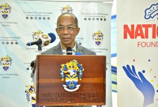 Deputy Prime Minister and Minister of National Security, Hon. Dr. Horace Chang, delivers remarks during the press launch of the University of Technology (UTech) STEM Summer Camp. The launch was held at UTech’s Western Campus in Montego Bay, St. James, on Wednesday (June 25). 