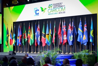  The flags of the different countries of the Caribbean that come together as one under the CARCOM umbrella.