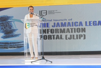 Minister of Legal and Constitutional Affairs, Hon. Marlene Malahoo Forte, addresses the launch of the Jamaica Legal Information Portal (JLIP) on Wednesday (July 30) at AC Hotel by Marriott Kingston.

