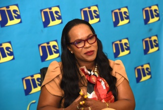 Permanent Secretary in the Ministry of Education, Skills, Youth and Information, Dr. Kasan Troupe, addressing a JIS Think Tank held on Tuesday (August 12), where she gave an update on the preparedness of schools for the 2025-2026 academic year.

