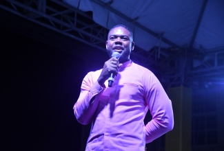Mayor of Montego Bay, Councillor Richard Vernon, delivers remarks during Thursday’s (July 31) Emancipation Vigil in St. James. The event was held in Sam Sharpe Square, Montego Bay. 