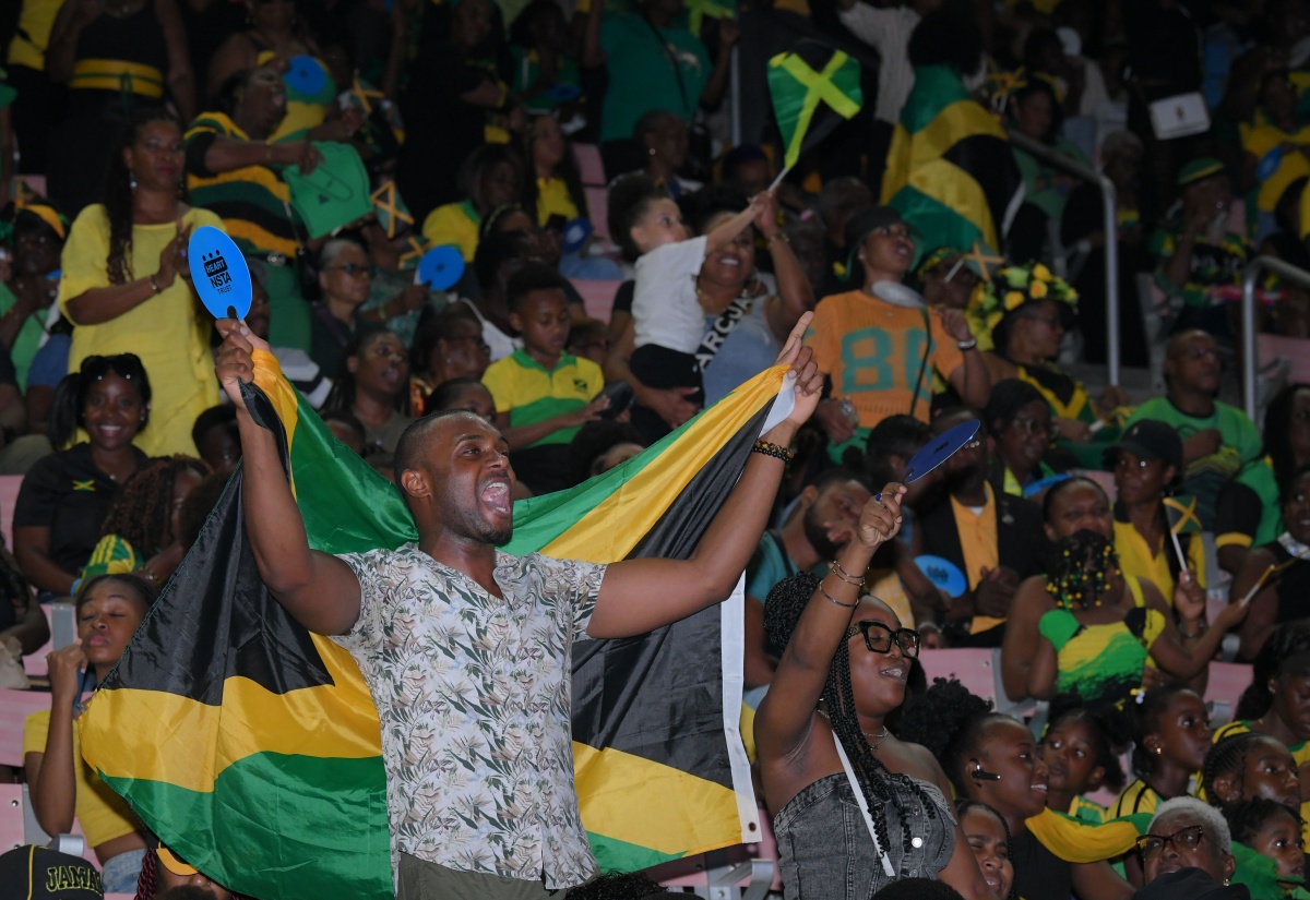 Patrons are on their feet, singing and waving flags during the Independence Grand Gala held on Wednesday (August 6), at the National Stadium in Kingston.

